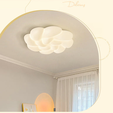 Cream White Flush Mount Ceiling Light Various Shapes Available