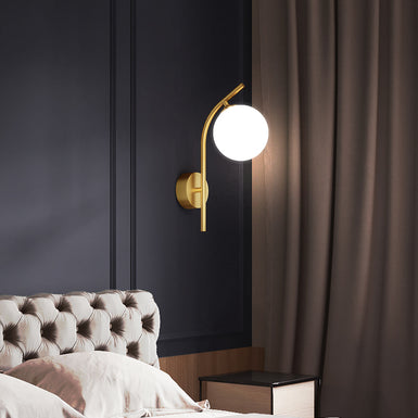 Gold Armed Sconce-Brushed Brass