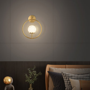 Wall Light Single Geometric Pendant-Gold Brushed Brass