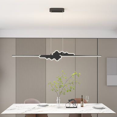 Black Pendant Lighting with Acrylic shade for Kitchen Island