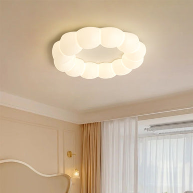 Cream White Flush Mount Ceiling Light Various Shapes Available